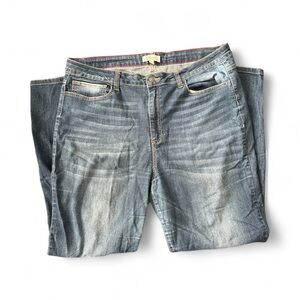 Cello Light Blue Relaxed Distressed Knee Jeans